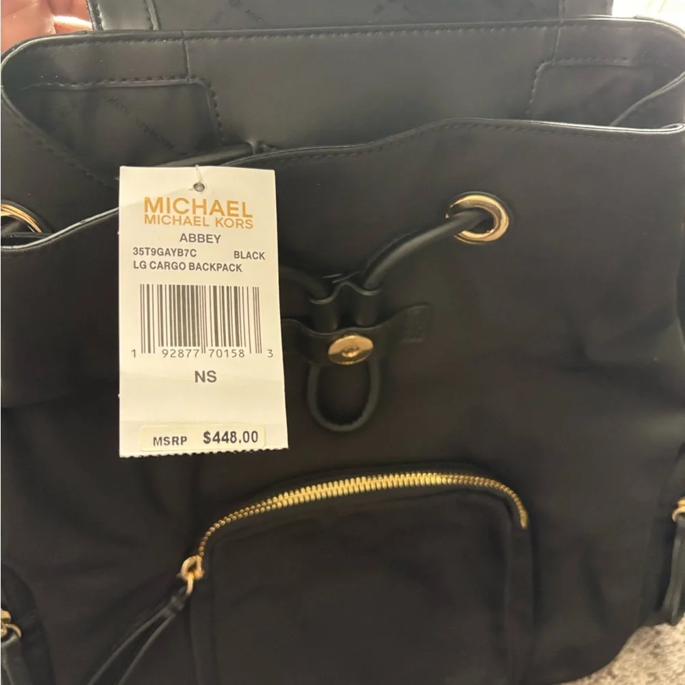 Michael Kors Black Backpack with Gold Hardware - Picture 2 of 4